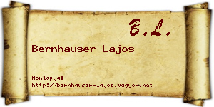 Bernhauser Lajos névjegykártya