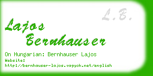lajos bernhauser business card